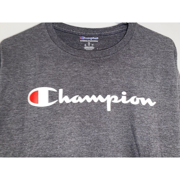 Champion Men's Classic Long-Sleeve T-Shirt with Script Logo - Picture 3 of 5
